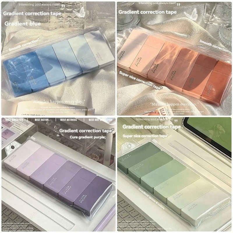 6Pcs 귀여운 마카롱 수정 테이프 학생을위한 카와이  - Correction Tape Roller 리뷰 및 가격