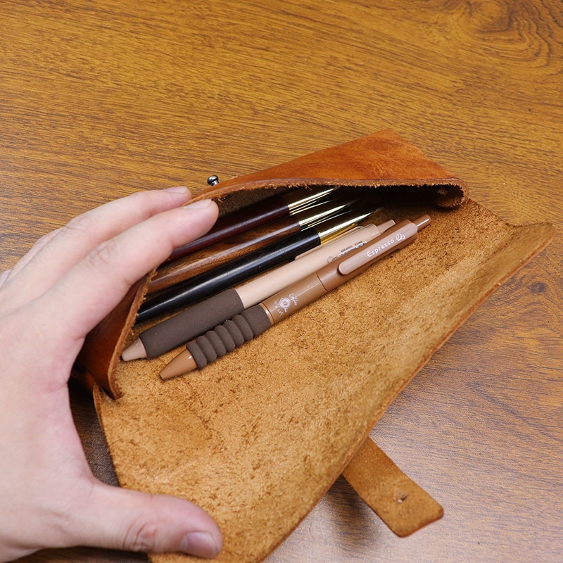 한국 스타일 빈티지 태닝 가죽 장지갑 필통 대용량 다용 - Tan Stationery & Office Supply 리뷰 및 가격